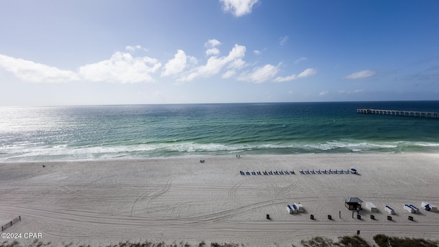 water view featuring a beach view