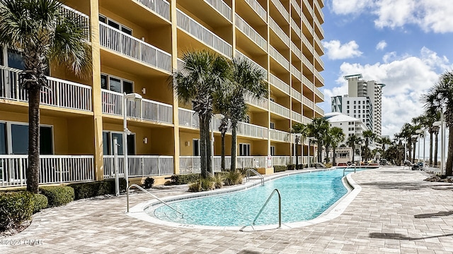 view of pool with a patio area