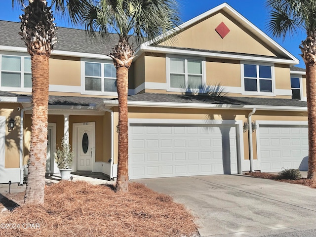 view of front facade with a garage