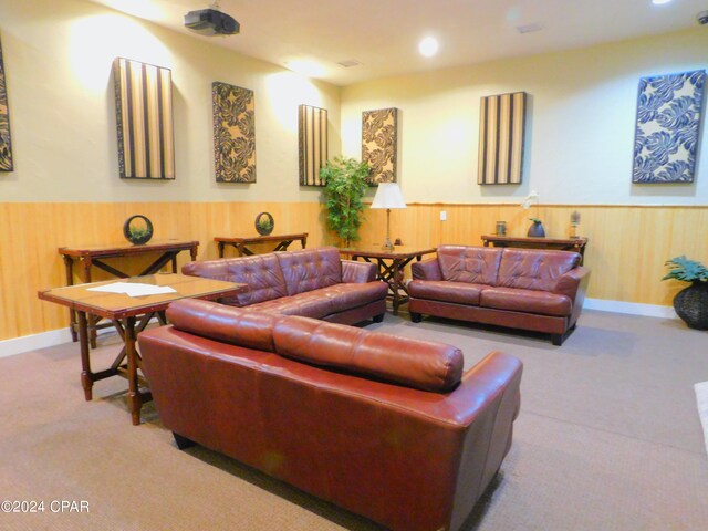 view of carpeted living room