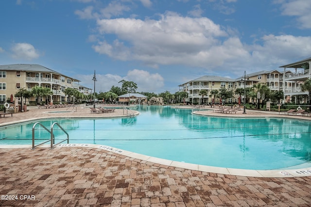 view of pool with a patio area