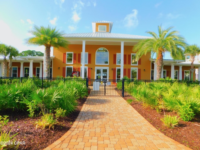 view of property with a fenced front yard