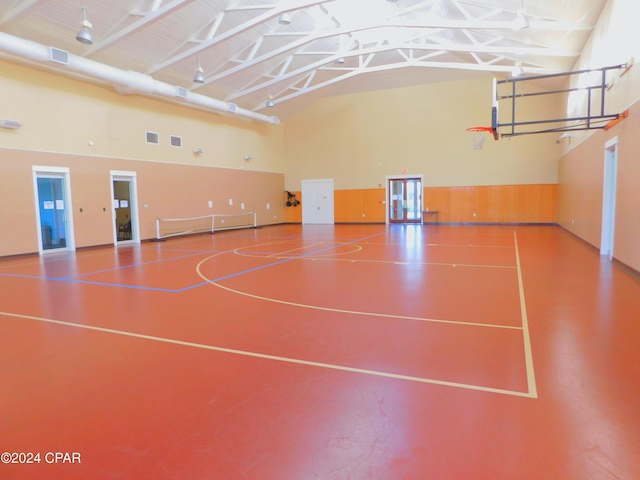 view of basketball court with community basketball court