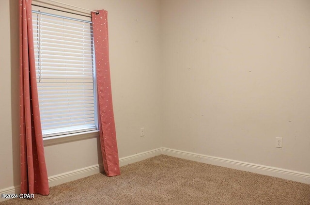 view of carpeted empty room