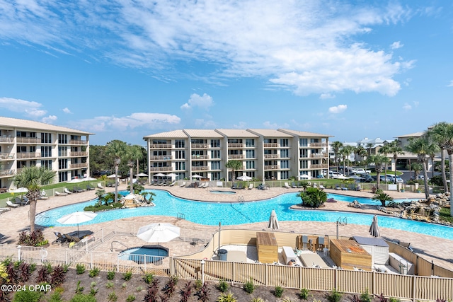 view of pool with a patio