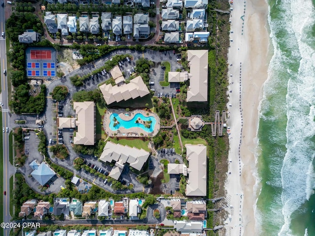 10254 E County Highway 30a Unit 333, Rosemary Beach, FL 32461 - aerial view of property and surrounding area with expansive coastline and nearby suburban area