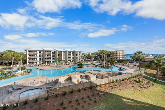 view of pool with a patio area