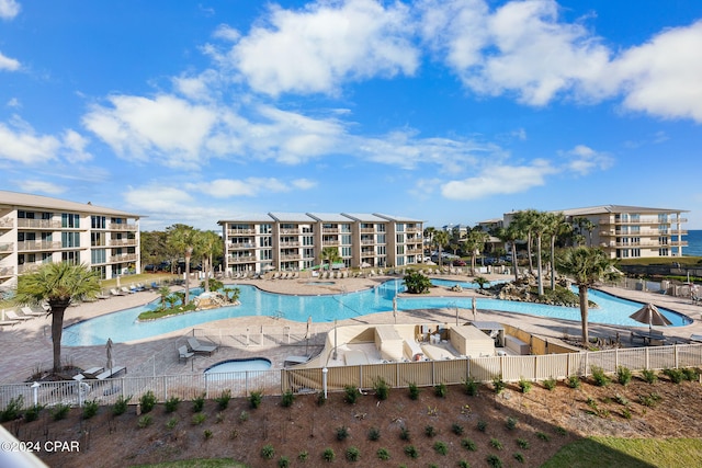 view of pool with a patio area