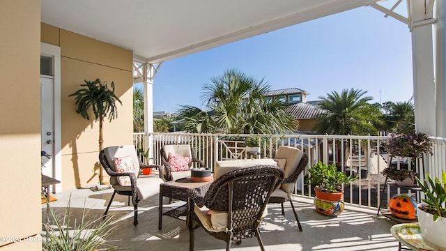 balcony with an outdoor living space