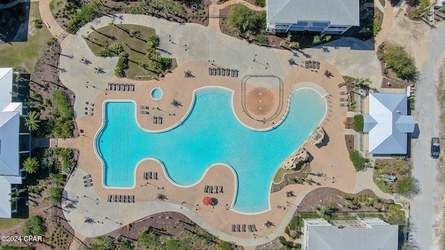 8700 Front Beach Rd Unit 4216, Panama City Beach, FL 32407 - aerial view of property and surrounding area with a pool