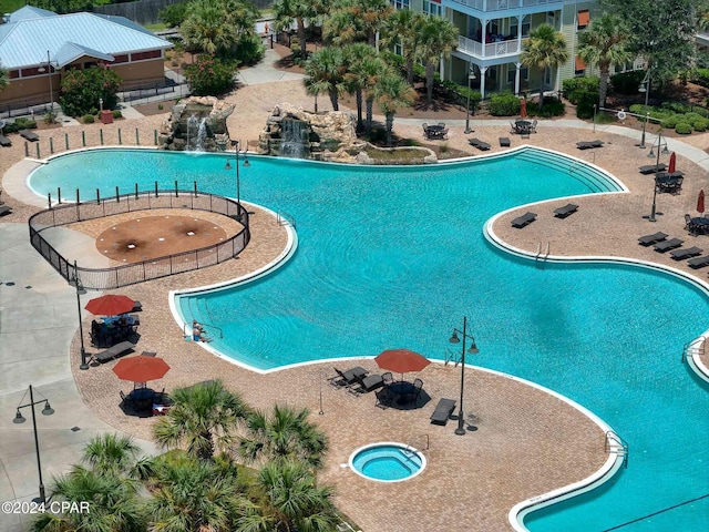 view of pool with a patio area