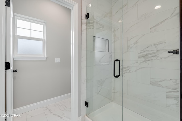 bathroom with walk in shower