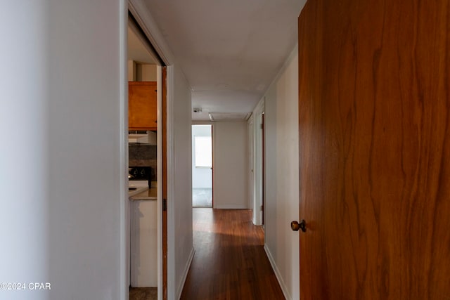 hallway featuring hardwood / wood-style flooring