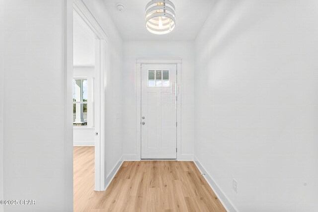 entryway featuring light hardwood / wood-style flooring