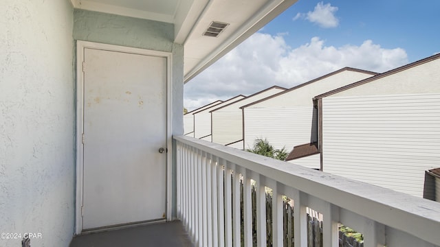 balcony featuring visible vents