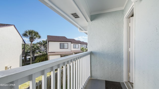 balcony with a residential view