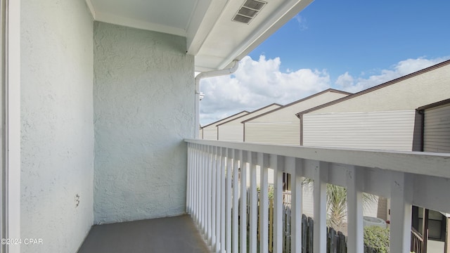 balcony featuring visible vents