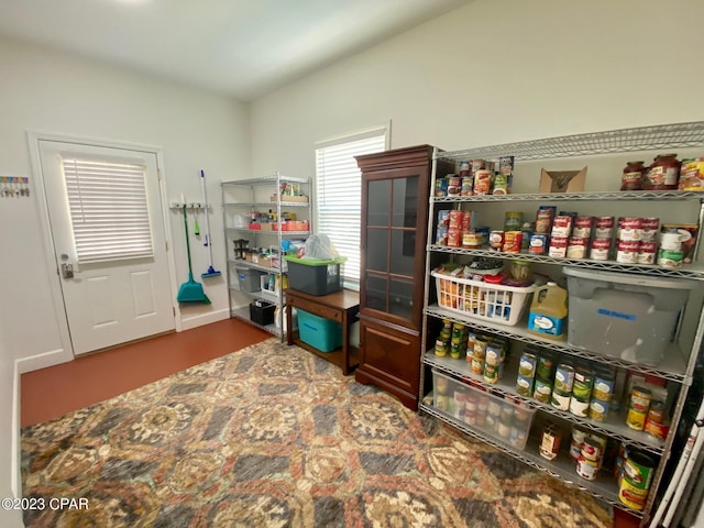 view of pantry