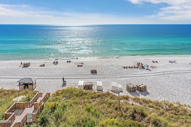 property view of water with a view of the beach