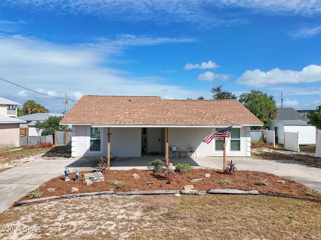 view of front of house featuring a patio area