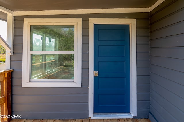 view of doorway to property