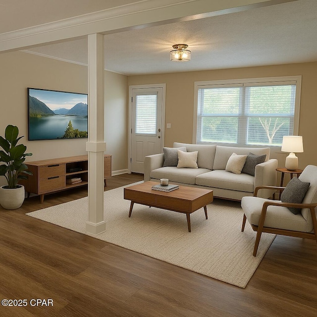 2849 Miltonia Ave, Marianna, FL 32448 - living area with wood finished floors and baseboards