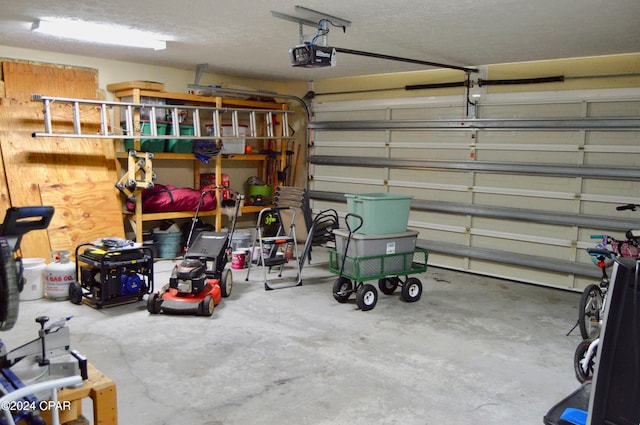 garage featuring a garage door opener