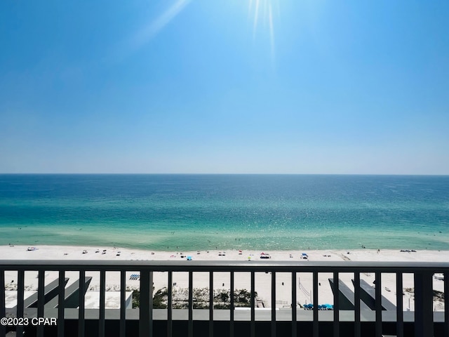 water view featuring a view of the beach