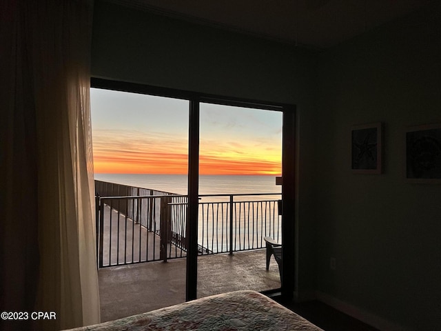 15100 Front Beach Rd Unit 1604, Panama City Beach, FL 32413 - balcony at dusk with a water view