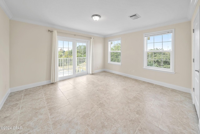 16246 E Lullwater, Panama City Beach, FL 32413 - spare room with ornamental molding and baseboards