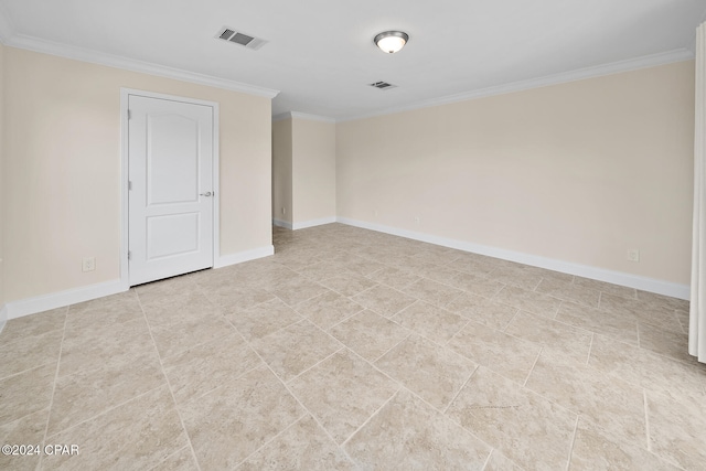 empty room with ornamental molding