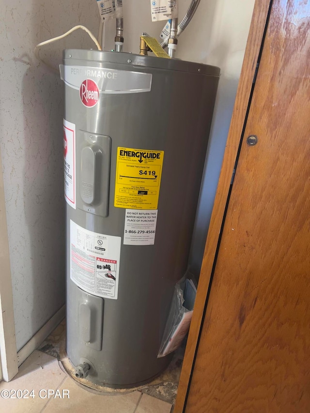 utilities featuring water heater