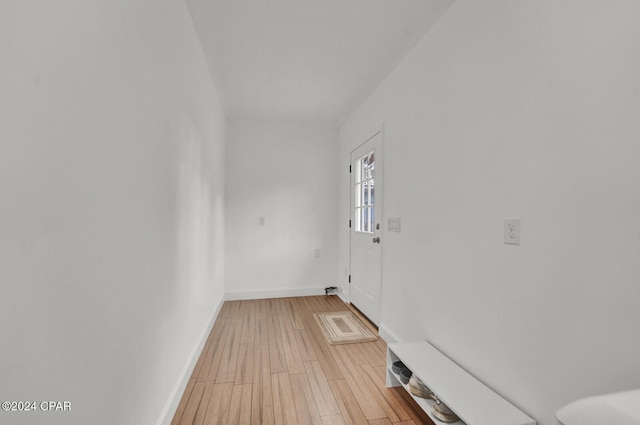 interior space featuring light wood-type flooring