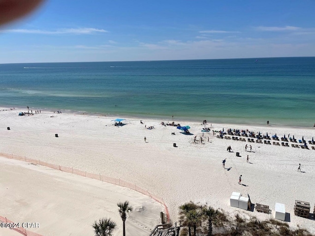 water view featuring a beach view