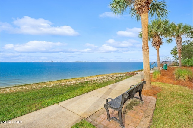 water view featuring a beach view