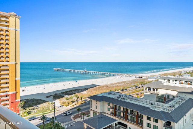 property view of water with a view of the beach