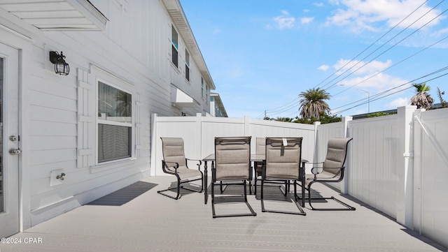 view of patio with a deck