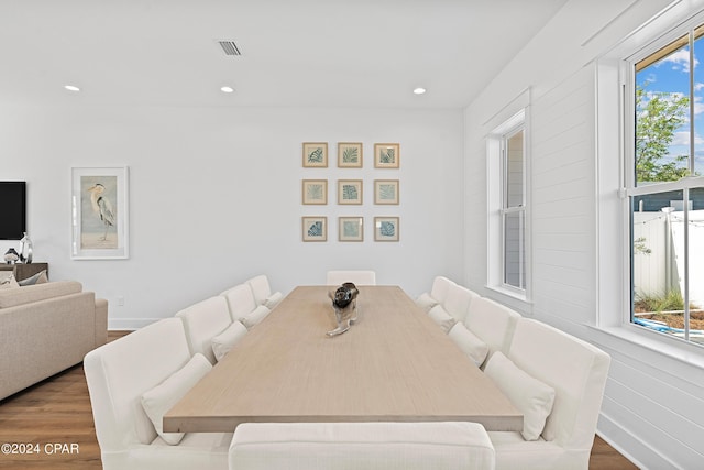 dining room featuring hardwood / wood-style flooring