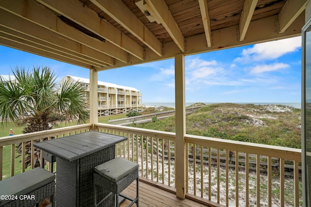 view of wooden deck