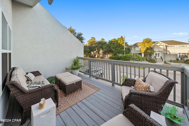 balcony featuring a residential view