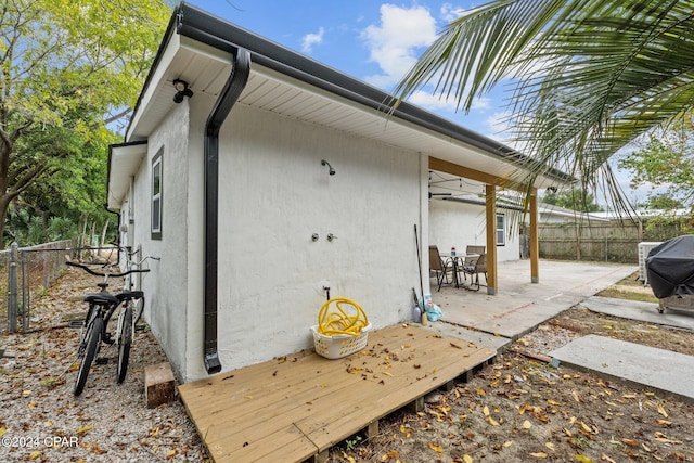 view of home's exterior featuring a patio area