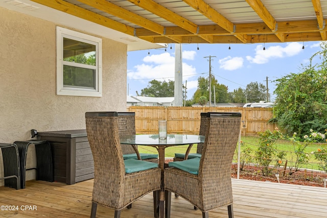 view of wooden terrace