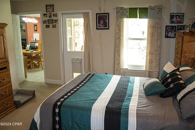 view of carpeted bedroom