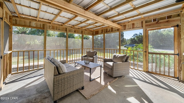 view of sunroom