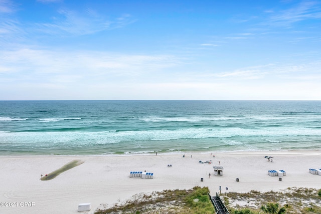 water view with a view of the beach