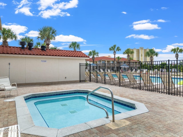 view of pool with a patio