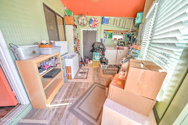 storage room with washer and clothes dryer