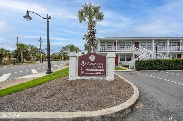 view of community sign