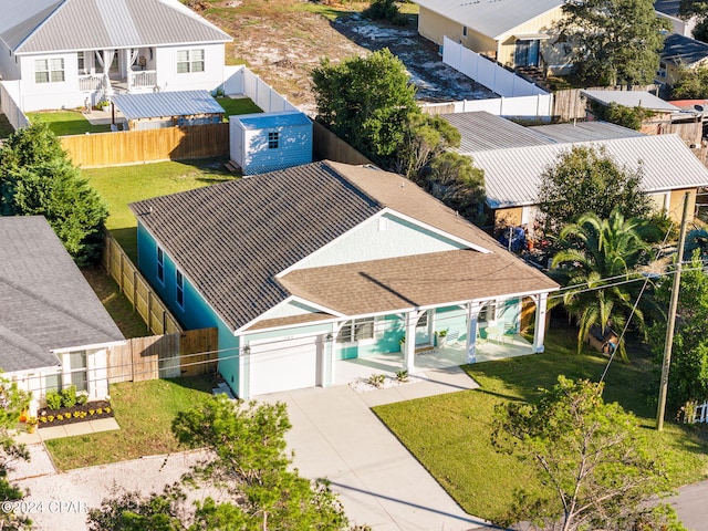 birds eye view of property