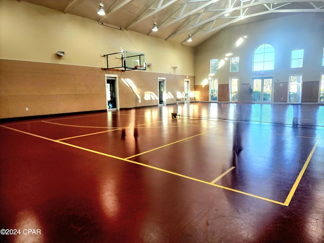 view of basketball court